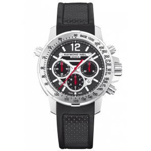 Horlogeband Raymond Weil 7800 Leder Zwart 23mm